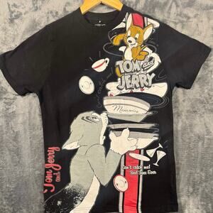 Streetwear x South Pole x Tom & Jerry Colab Graphic T Shirt Unisex Small Black